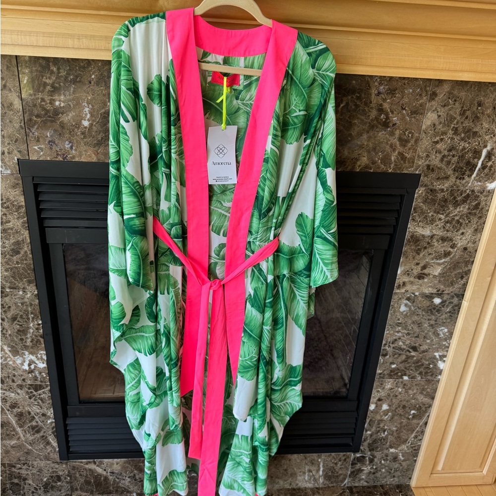 Aromena cashmere swim cover up kimono skull - Picture 7 of 10